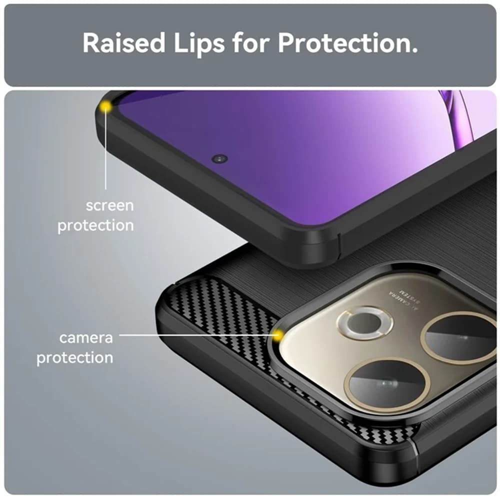 Techsuit Carbon Silicone pro Oppo Reno14 černý - náhled 5