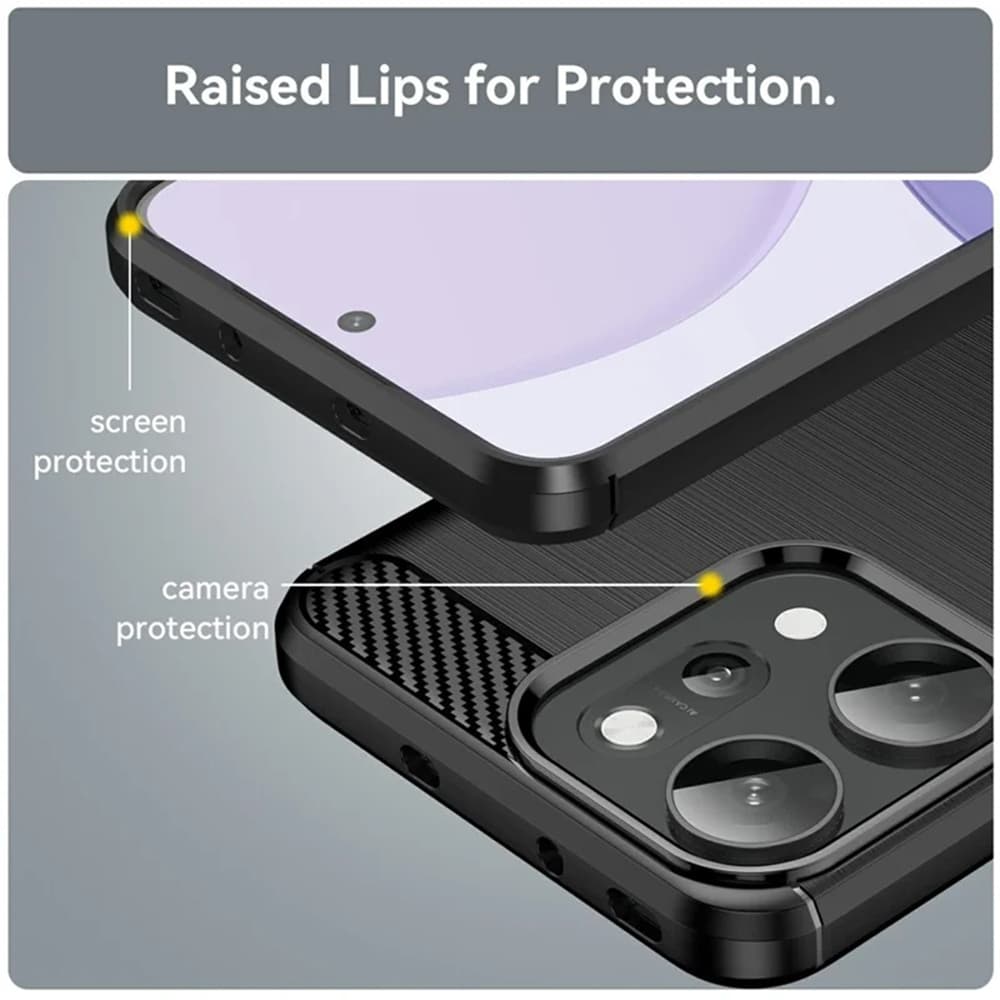 Techsuit Carbon Silicone pro Oppo Reno14 Pro černá - náhled 5