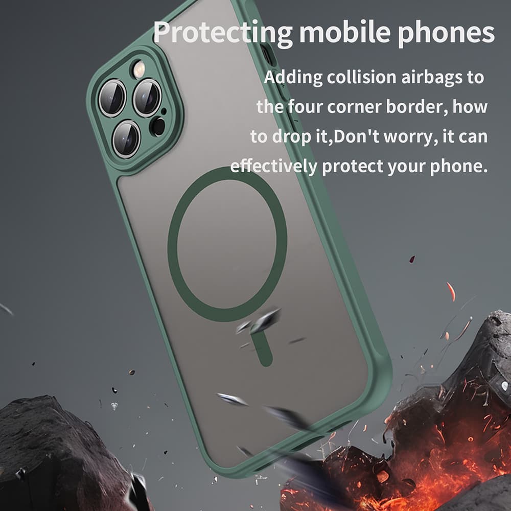 Techsuit HaloFrost II MagSafe pro iPhone 12 Pro Max zelená - náhled 5