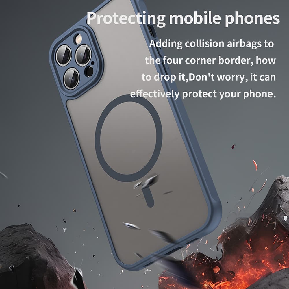 Pouzdro Techsuit HaloFrost II MagSafe iPhone 12 Pro Max námořnická modrá - náhled 5