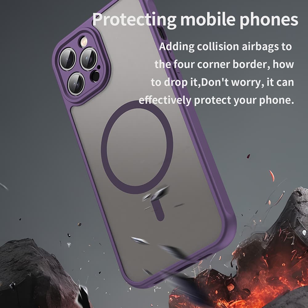 Techsuit HaloFrost II MagSafe pro iPhone 12 Pro Max fialová - náhled 5