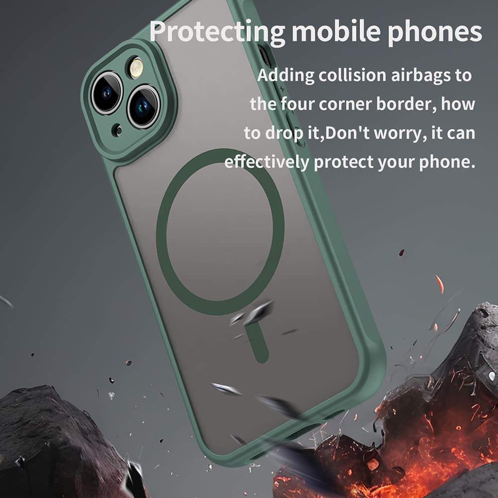 Techsuit HaloFrost II MagSafe pro iPhone 13 zelený - náhled 5