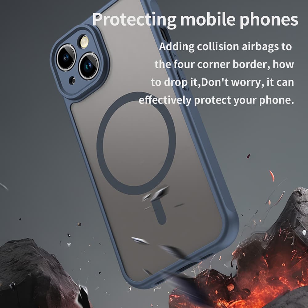 Techsuit HaloFrost II MagSafe pro iPhone 13 v námořnické modré - náhled 5