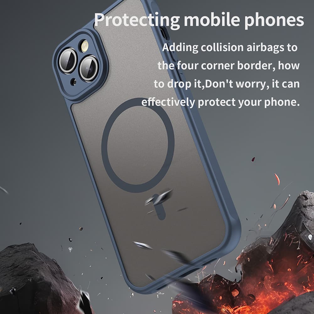 Techsuit HaloFrost II MagSafe pro iPhone 14 Plus v námořnické modré - náhled 5