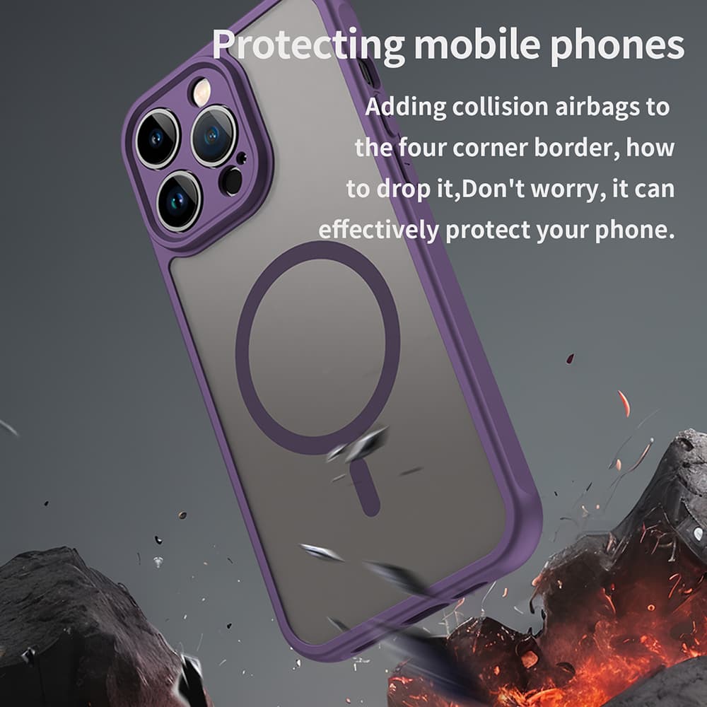 Techsuit HaloFrost II MagSafe pro iPhone 14 Pro Max fialová - náhled 5