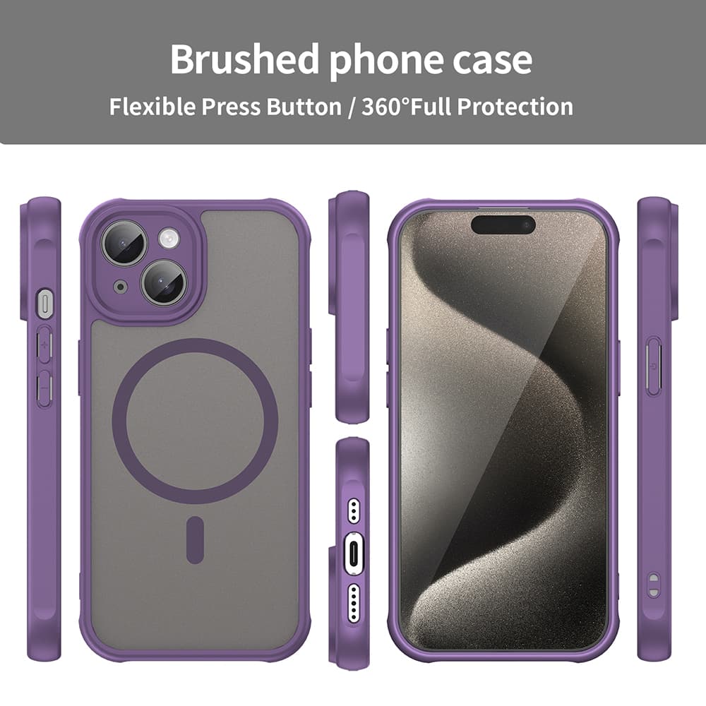 Techsuit HaloFrost II MagSafe pro iPhone 15 fialová - náhled 5