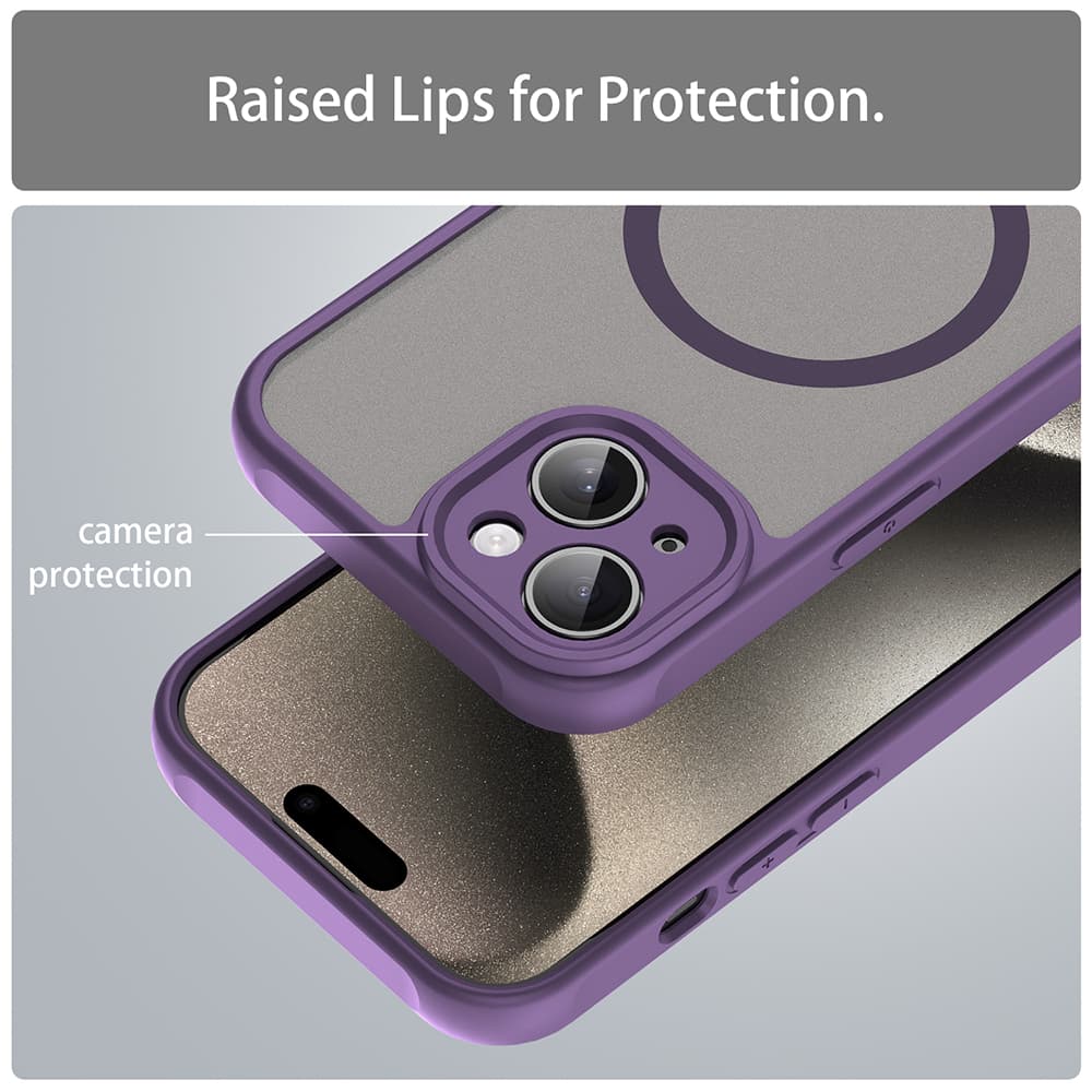 Techsuit HaloFrost II MagSafe pro iPhone 15 Plus fialová - náhled 5