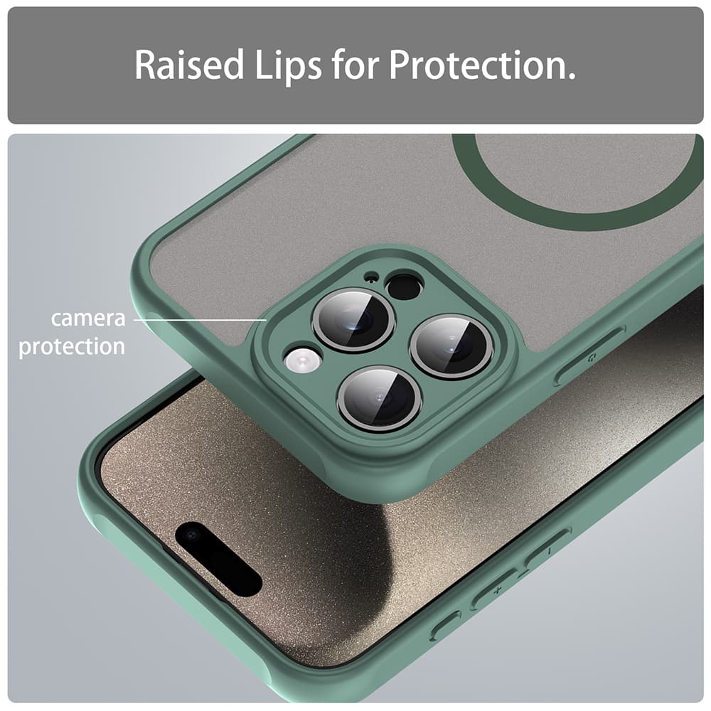 Techsuit HaloFrost II MagSafe pro iPhone 15 Pro zelená - náhled 5