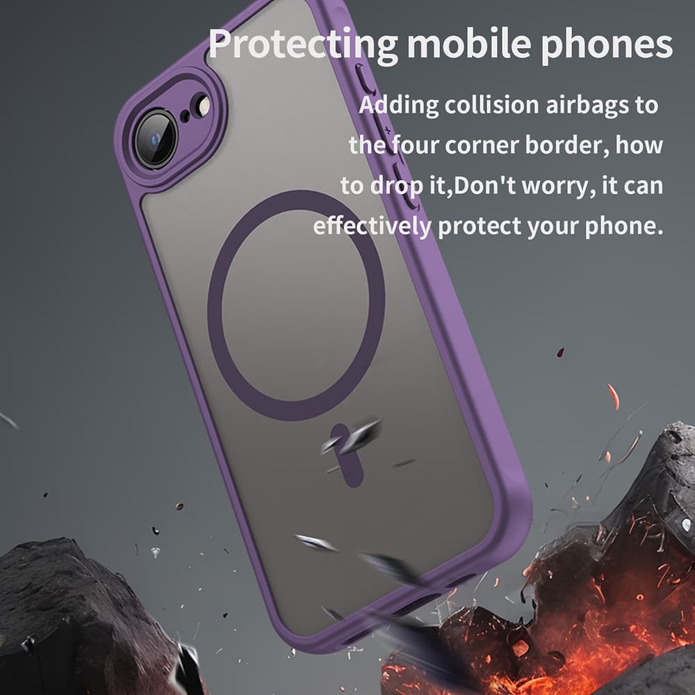 Techsuit HaloFrost II MagSafe pro iPhone 16e fialová - náhled 5