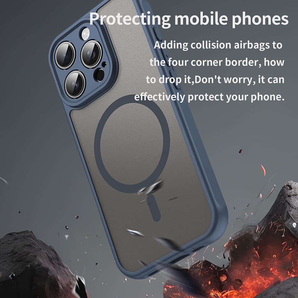 Techsuit HaloFrost II MagSafe pro iPhone 16 Pro v námořnické modré - náhled 5
