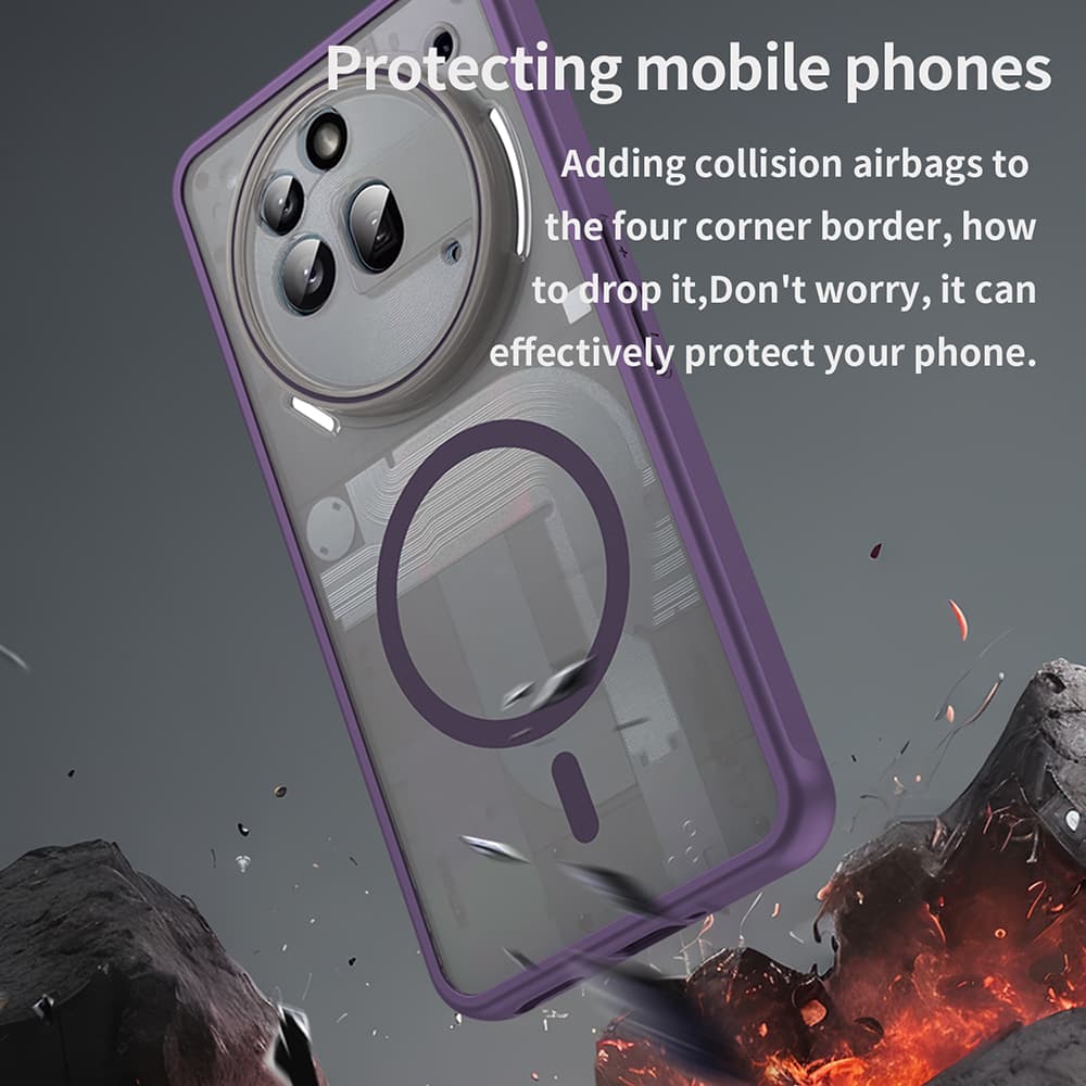 Techsuit HaloFrost II MagSafe pro Nothing Phone (3a) Pro fialová - náhled 5