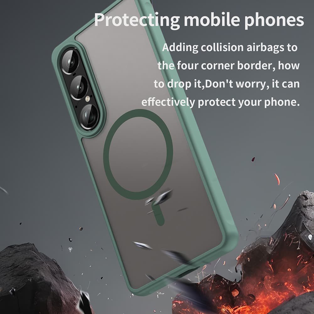 Techsuit HaloFrost II MagSafe pro Sony Xperia 1 VII zelená - náhled 5