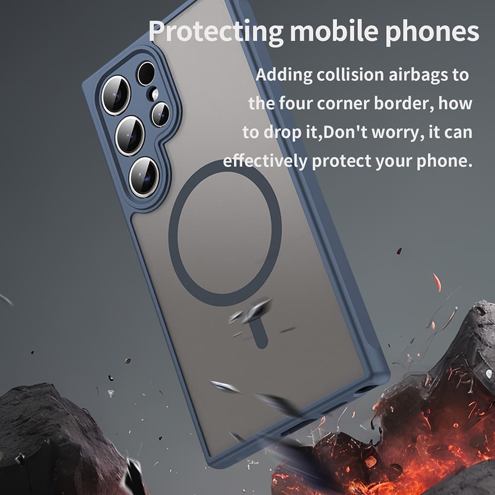 Techsuit HaloFrost II MagSafe pro Samsung Galaxy S24 Ultra tmavě modrá - náhled 5