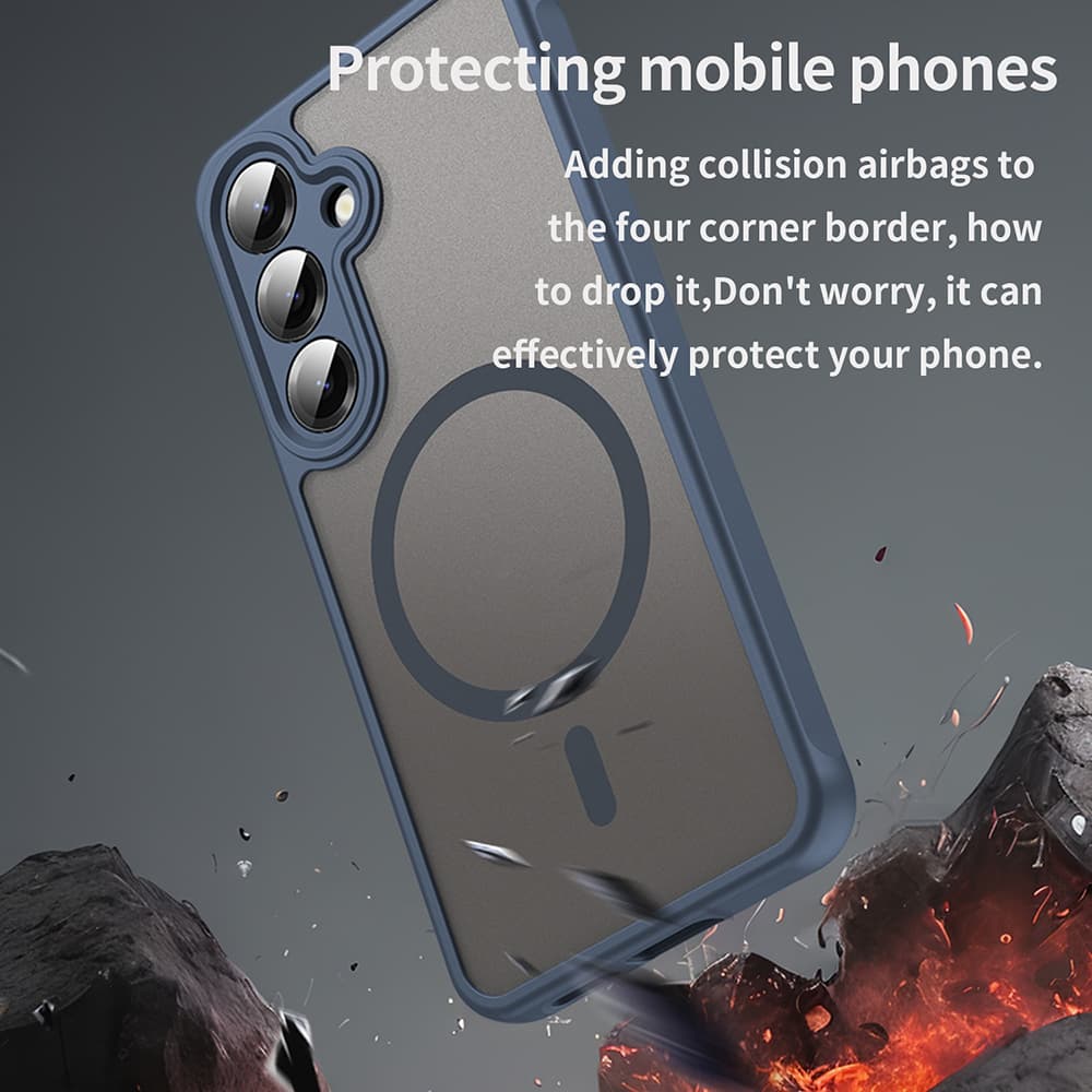 Techsuit HaloFrost II MagSafe pro Samsung Galaxy S24 Plus S25 Plus tmavě modrá - náhled 5