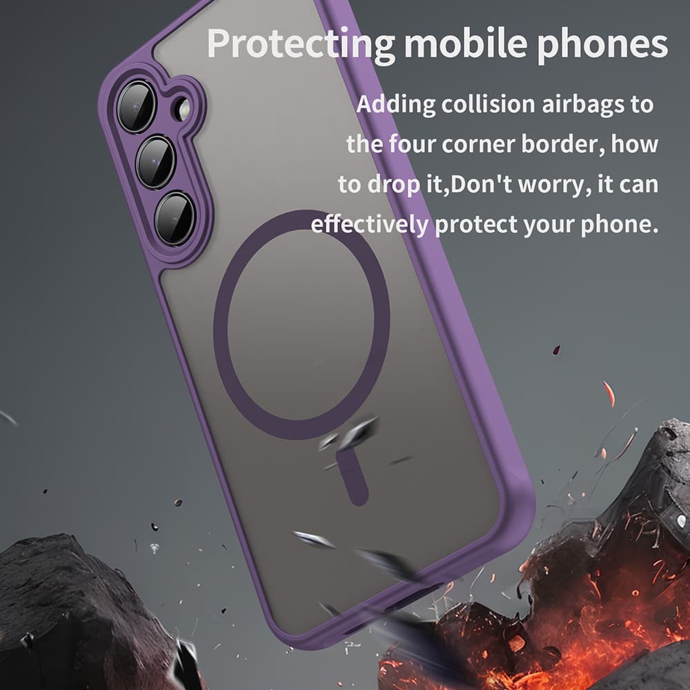 Techsuit HaloFrost II MagSafe pro Samsung Galaxy A35 5G fialová - náhled 5