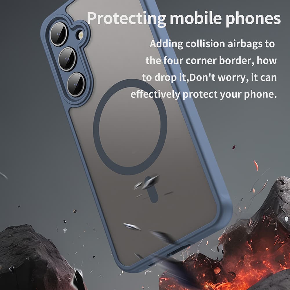 Techsuit HaloFrost II MagSafe pro Samsung Galaxy S24 FE tmavě modrá - náhled 5