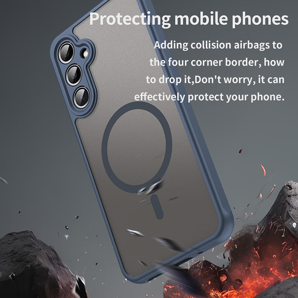 Techsuit HaloFrost II MagSafe pro Samsung Galaxy A16 4G A16 5G tmavě modrá - náhled 5