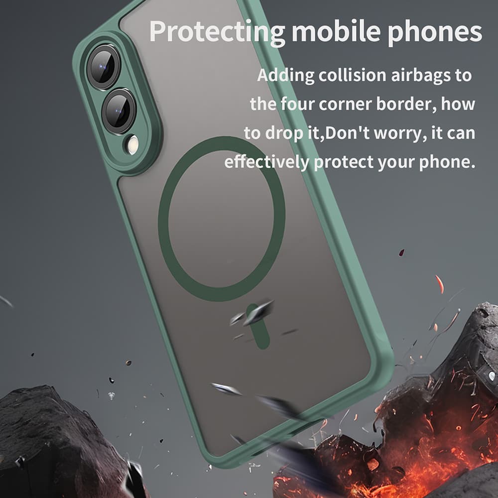 Techsuit HaloFrost II MagSafe pro Samsung Galaxy S25 Edge zelená - náhled 5