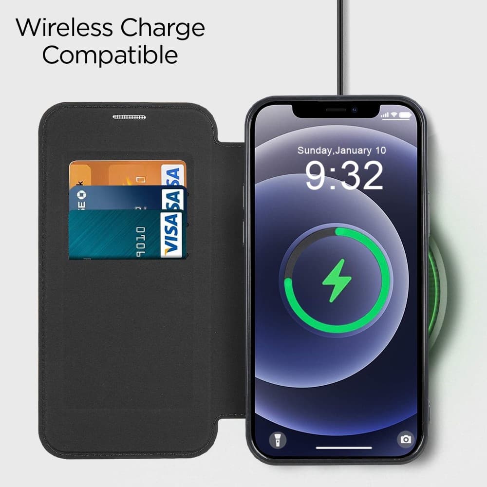 Pouzdro na knihu Techsuit SmartMag pro iPhone 12 hnědé - náhled 5