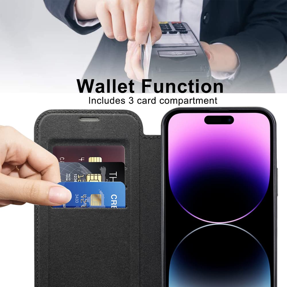 Pouzdro na knihu Techsuit SmartMag iPhone 14 Pro Max černé - náhled 5