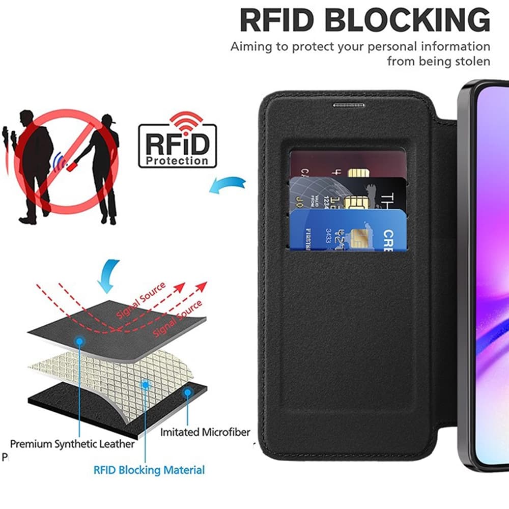 Pouzdro na knihu Techsuit SmartMag pro Samsung Galaxy A05s černé - náhled 5