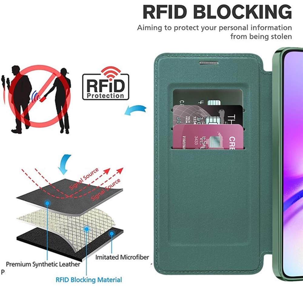 Pouzdro na knihu Techsuit SmartMag pro Samsung Galaxy A05s zelené - náhled 5