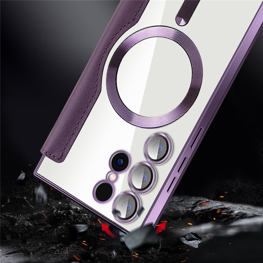 Pouzdro na knihu Techsuit SmartMag Samsung Galaxy S24 Ultra fialové - náhled 5