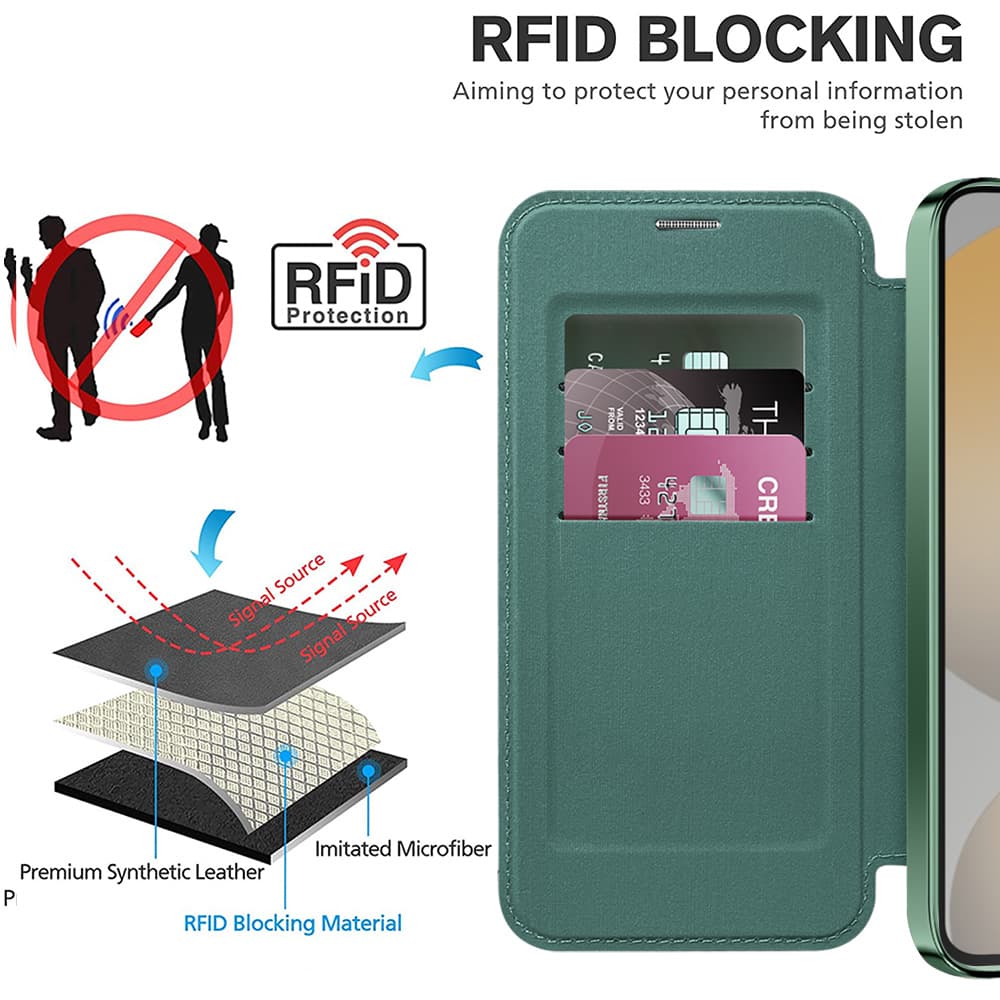 Pouzdro na knihu Techsuit SmartMag pro Samsung Galaxy S24 zelené - náhled 5
