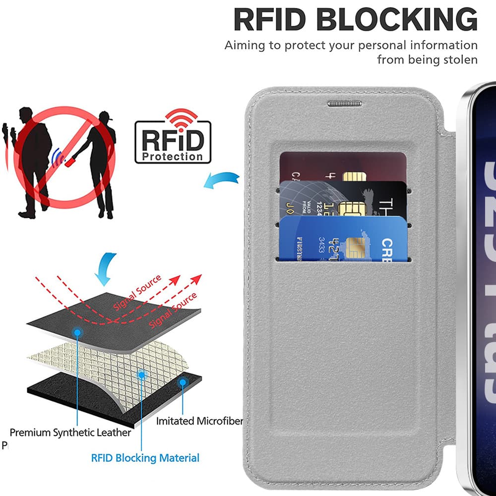 Pouzdro na knihu Techsuit SmartMag pro Samsung Galaxy S25 šedé - náhled 5