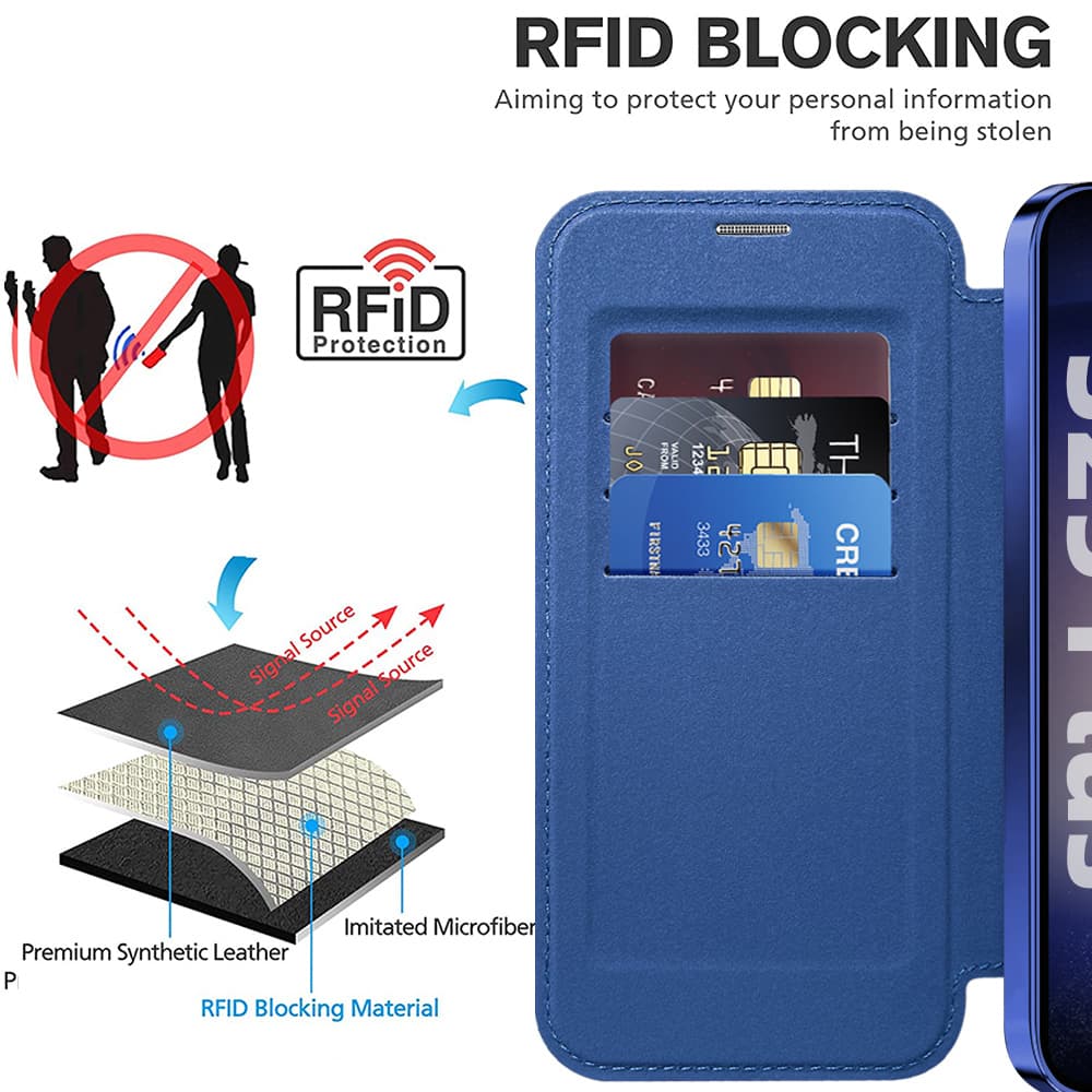 Pouzdro na knihu Techsuit SmartMag Samsung Galaxy S25 Plus modré - náhled 5