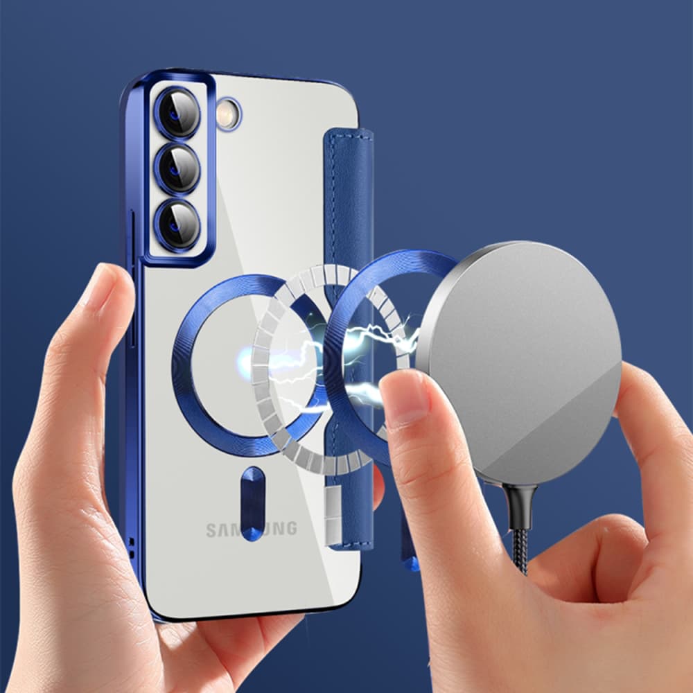 Pouzdro na knihu Techsuit SmartMag pro Samsung Galaxy S22 Plus 5G modré - náhled 5