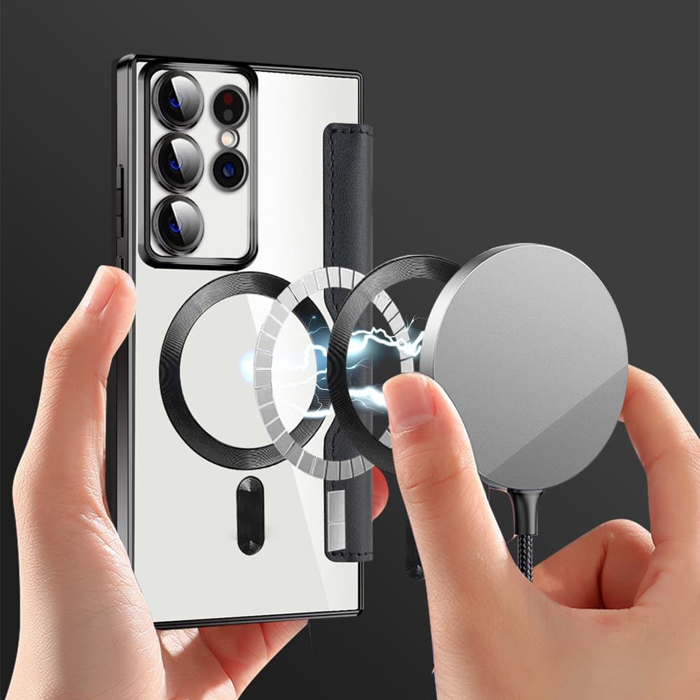 Pouzdro na knihu Techsuit SmartMag pro Samsung Galaxy S22 Ultra 5G černé - náhled 5