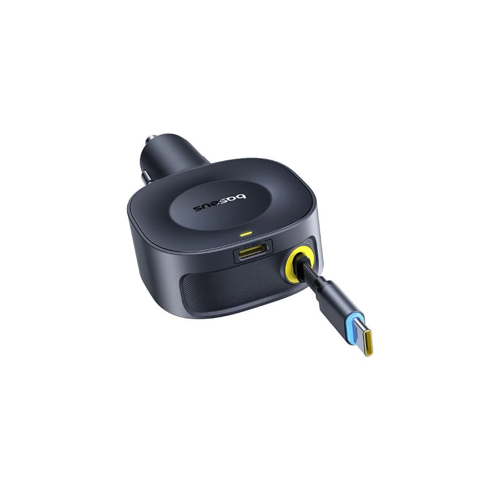 Baseus Car Charger PrimeTrip VR2 s navíjecím kabelem 2 x Type-C 30W černý - náhled 5