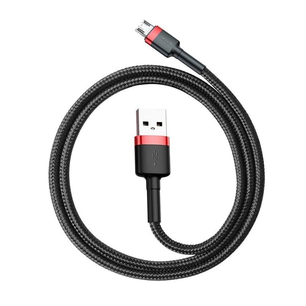 Baseus Data Cable Cafule CAMKLF-H91 USB na Micro-USB 2A 3m černá červená - náhled 5