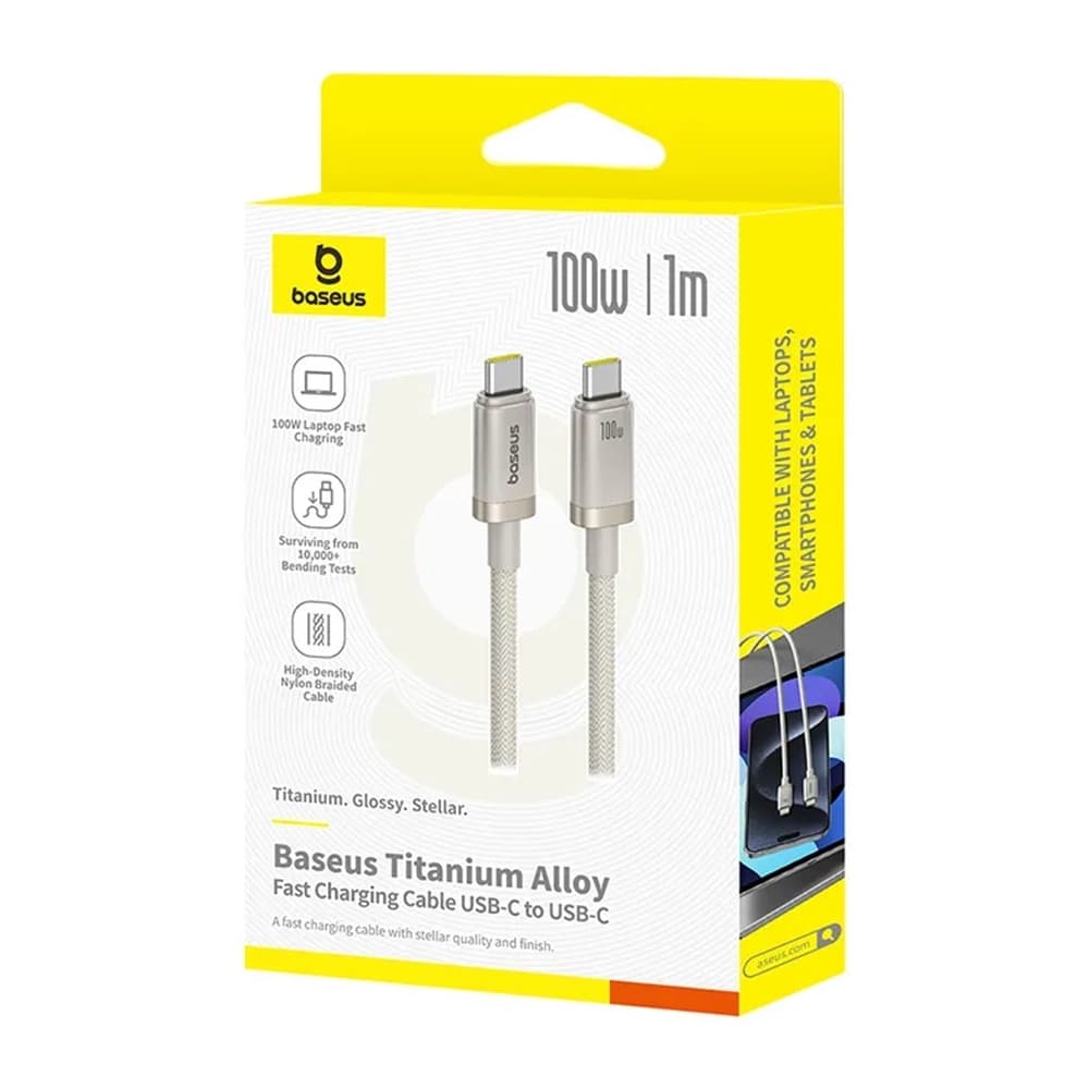 Baseus Data Cable Titanium Type-C Rychlé nabíjení PD100W 1m Zlatá Galaxy - náhled 5