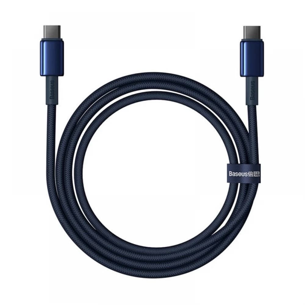 Baseus Data Cable Tungsten Gold Type-C na Type-C 100W 1m tmavě modrá - náhled 5