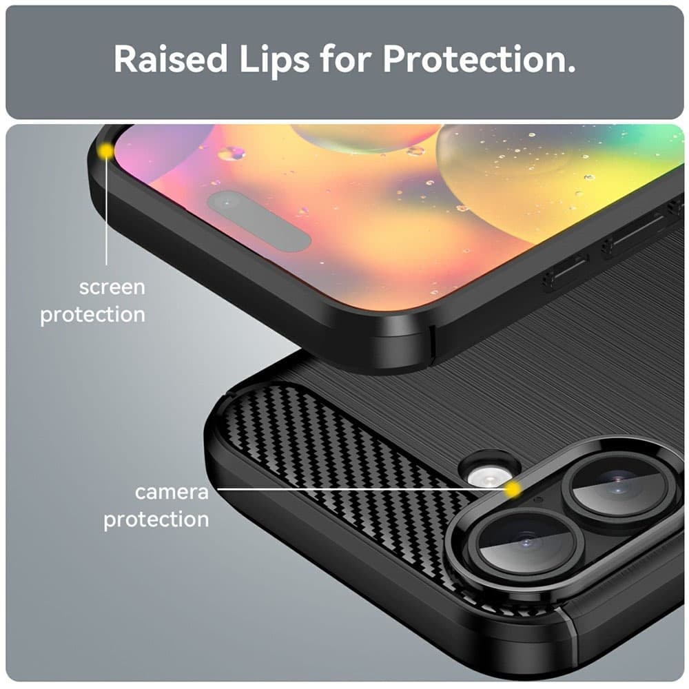 Techsuit Carbon Silicone pro iPhone 17 černý - náhled 5
