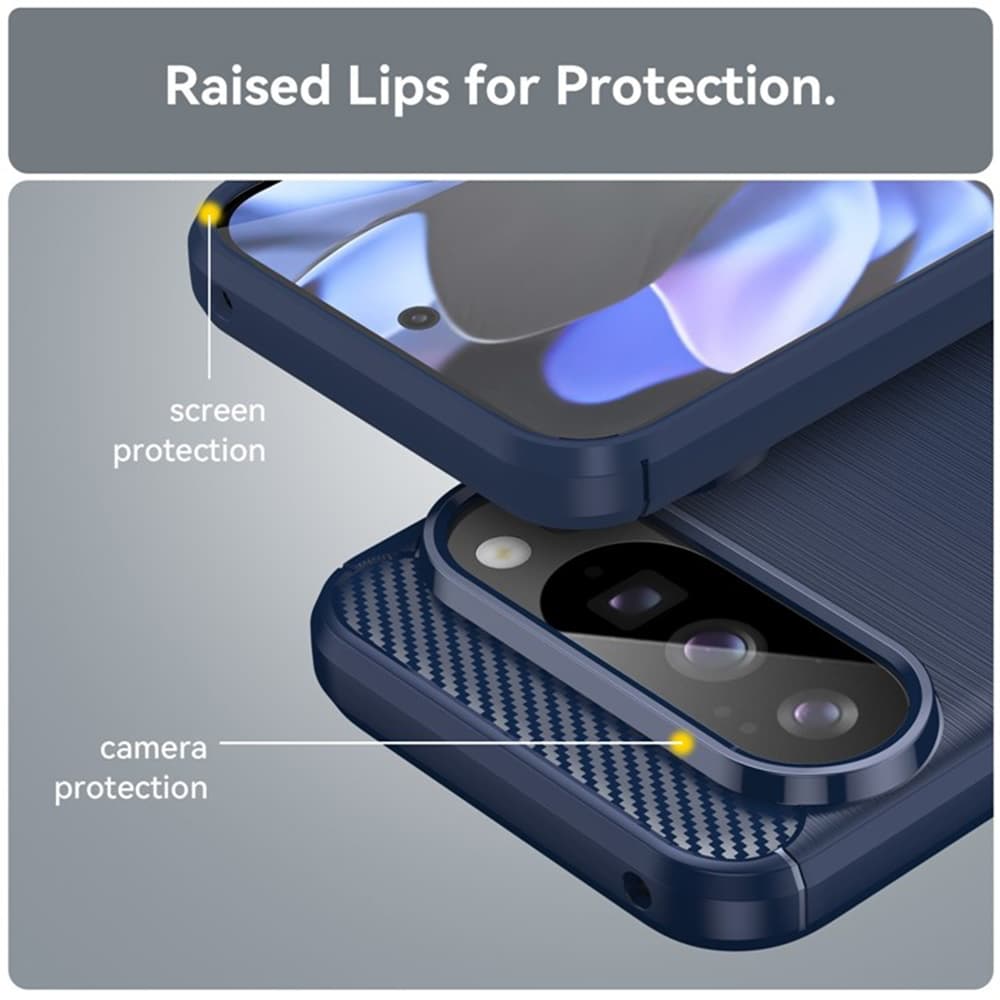 Techsuit Carbon Silicone pro Google Pixel 10 / 10 Pro modrý - náhled 5