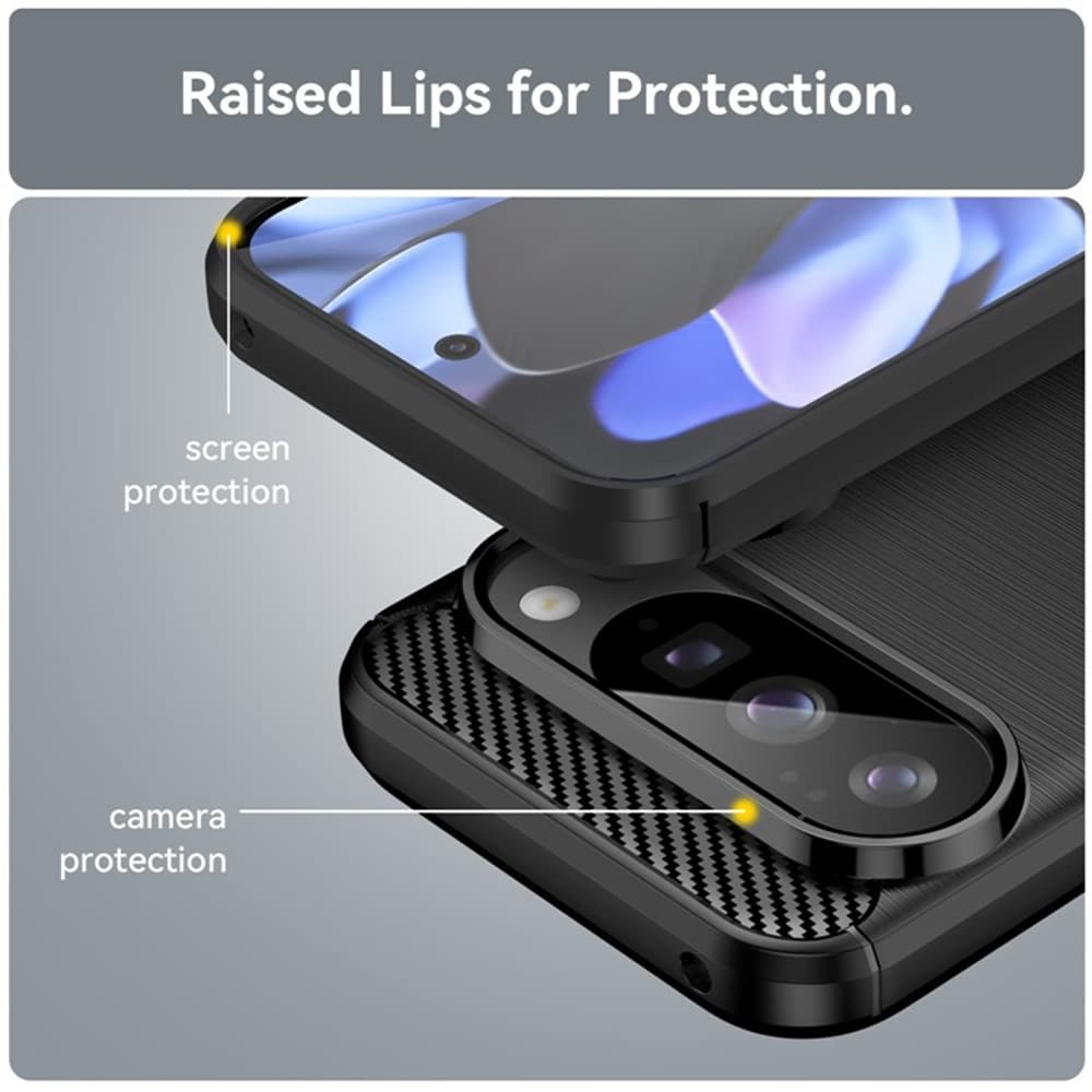 Techsuit Carbon Silicone pro Google Pixel 10 / 10 Pro černý - náhled 5