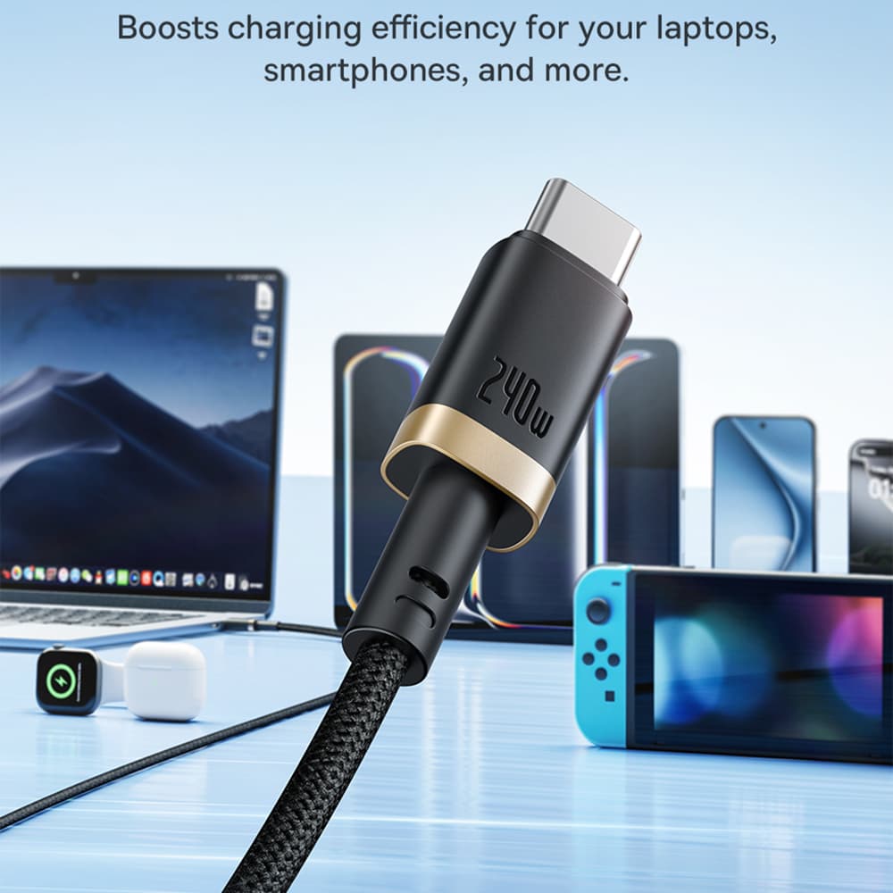 Baseus Data Cable Dura Series pro MacBook Rychlé nabíjení Type-C 1m červená černá - náhled 5