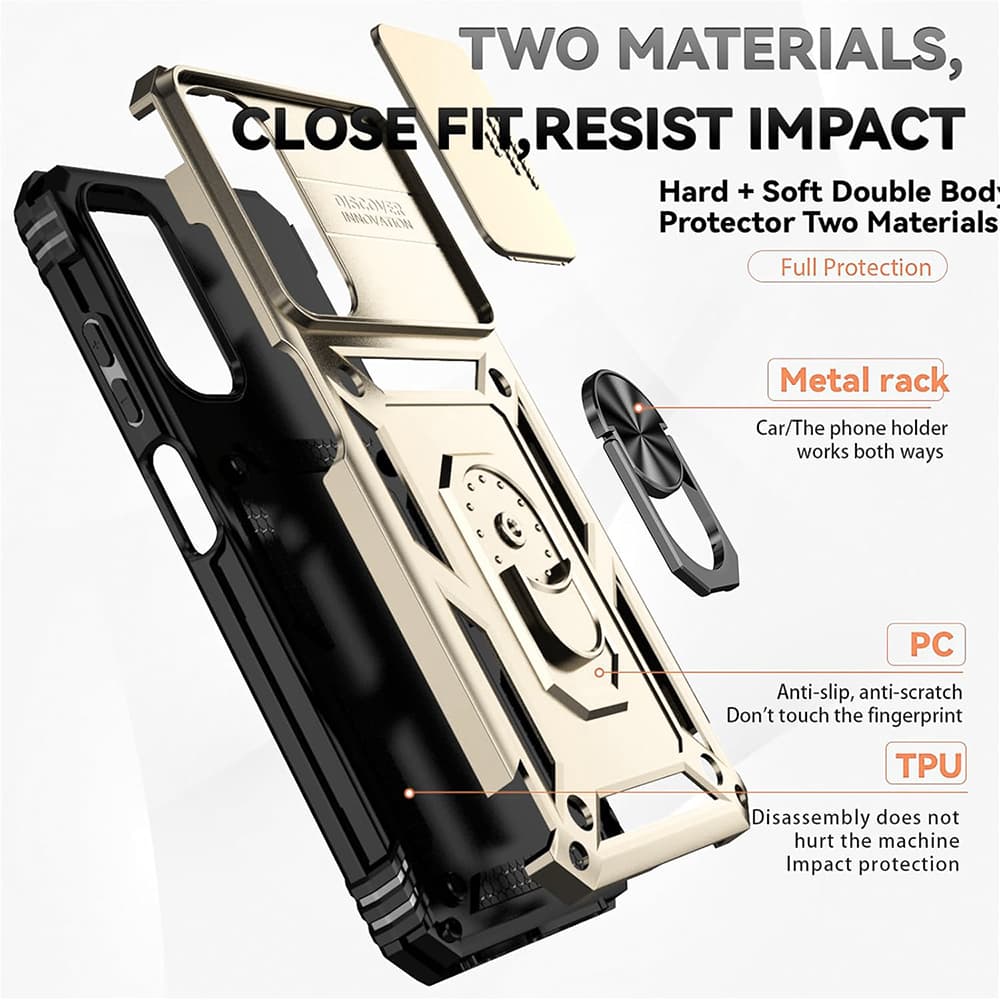 Techsuit CamShield Series pro Motorola Edge 50 zlatý - náhled 5