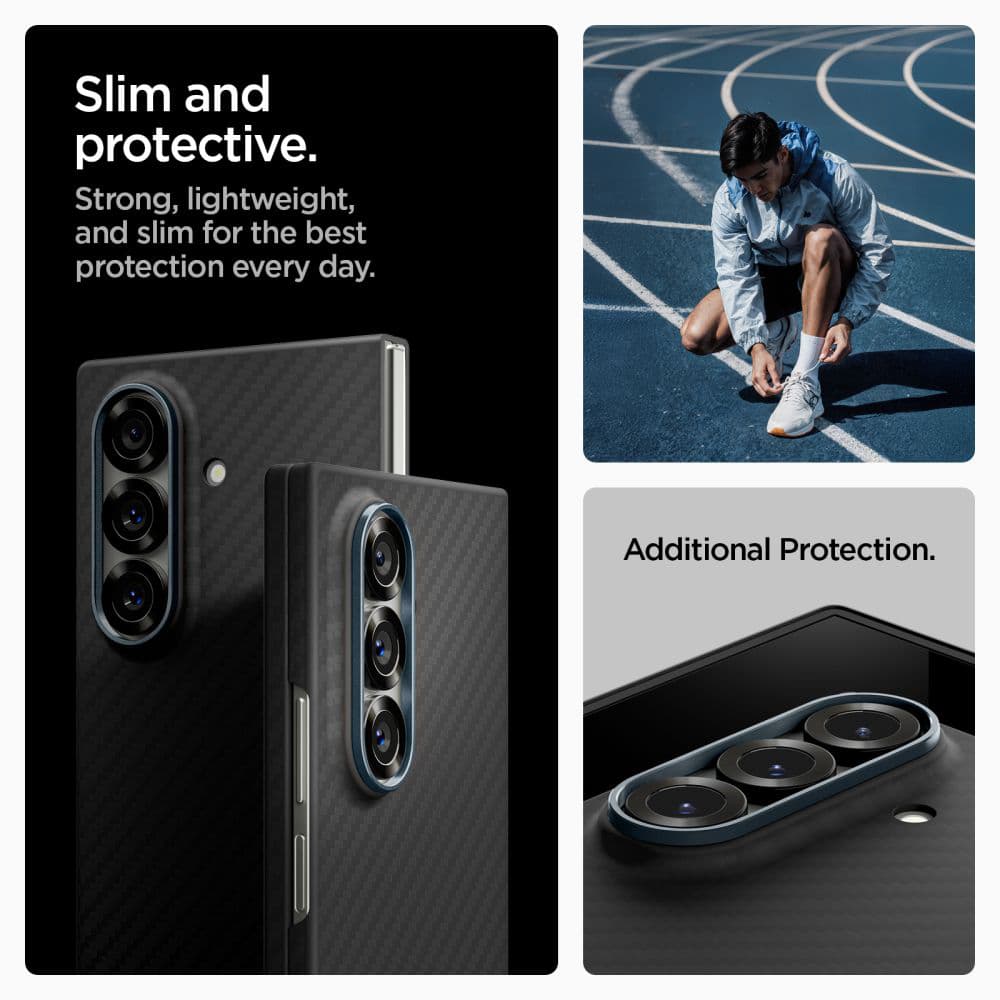 Spigen Air Skin Samsung Galaxy Z Fold7 aramidová černá - náhled 5
