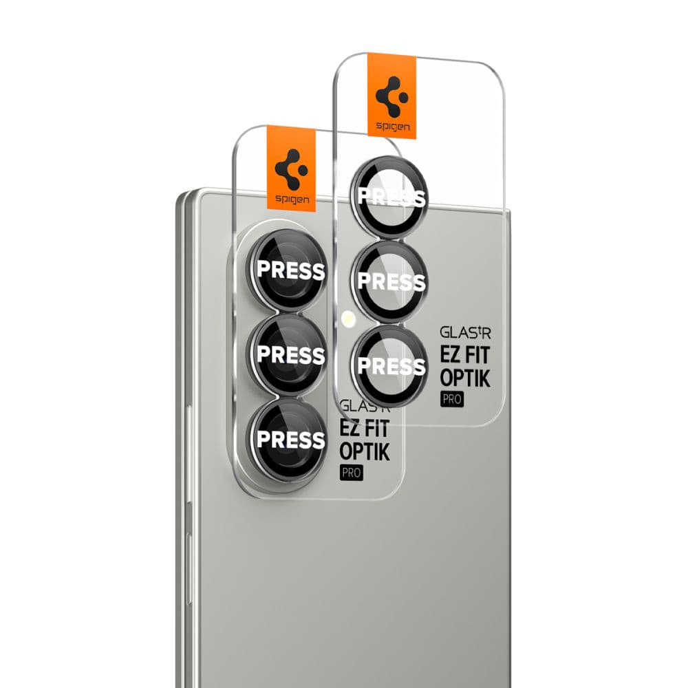 Spigen Optik.tR EZ Fit Pro HD sklo na kameru (2 ks) Samsung Galaxy Z Fold7 černá - náhled 5