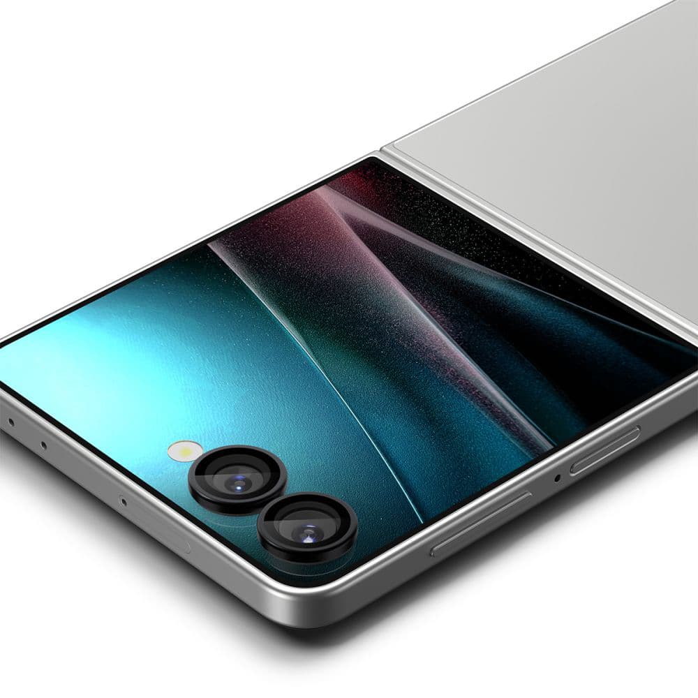 Spigen Optik.tR EZ Fit Pro HD sklo na kameru (2 ks) Samsung Galaxy Z Flip7 černá - náhled 5