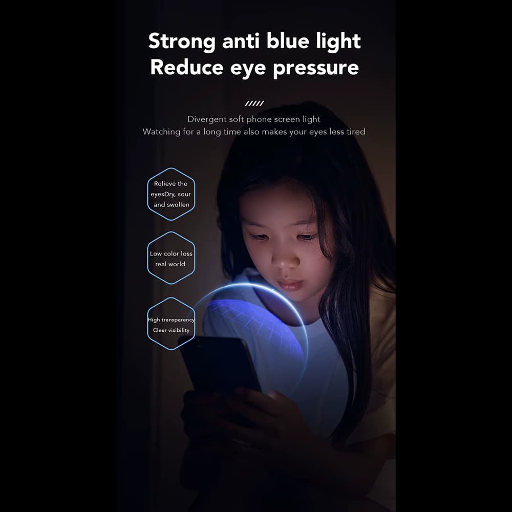 ANANK 2.5D ochranné sklo proti modrému světlu iPhone 15 Pro černé - náhled 5
