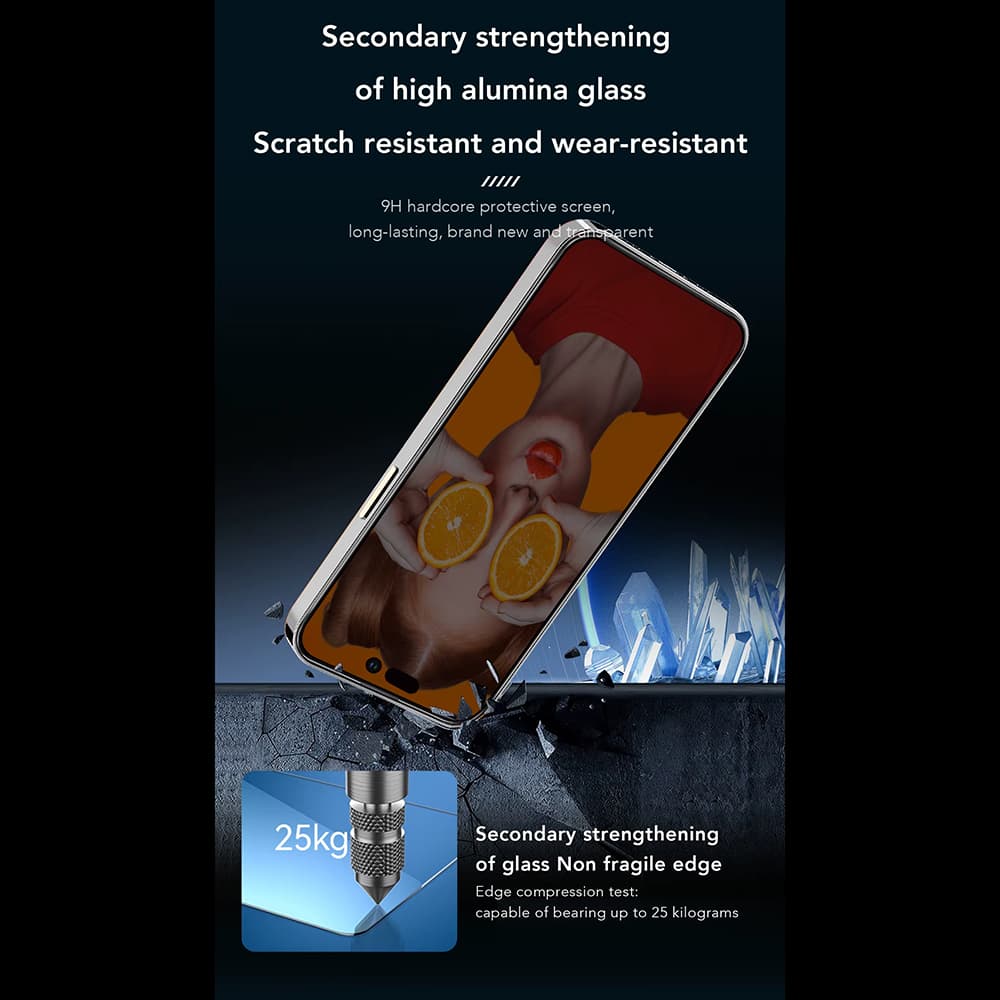 ANANK 2.5D zesílená ochrana soukromí displeje iPhone 14 Pro Max černá - náhled 5