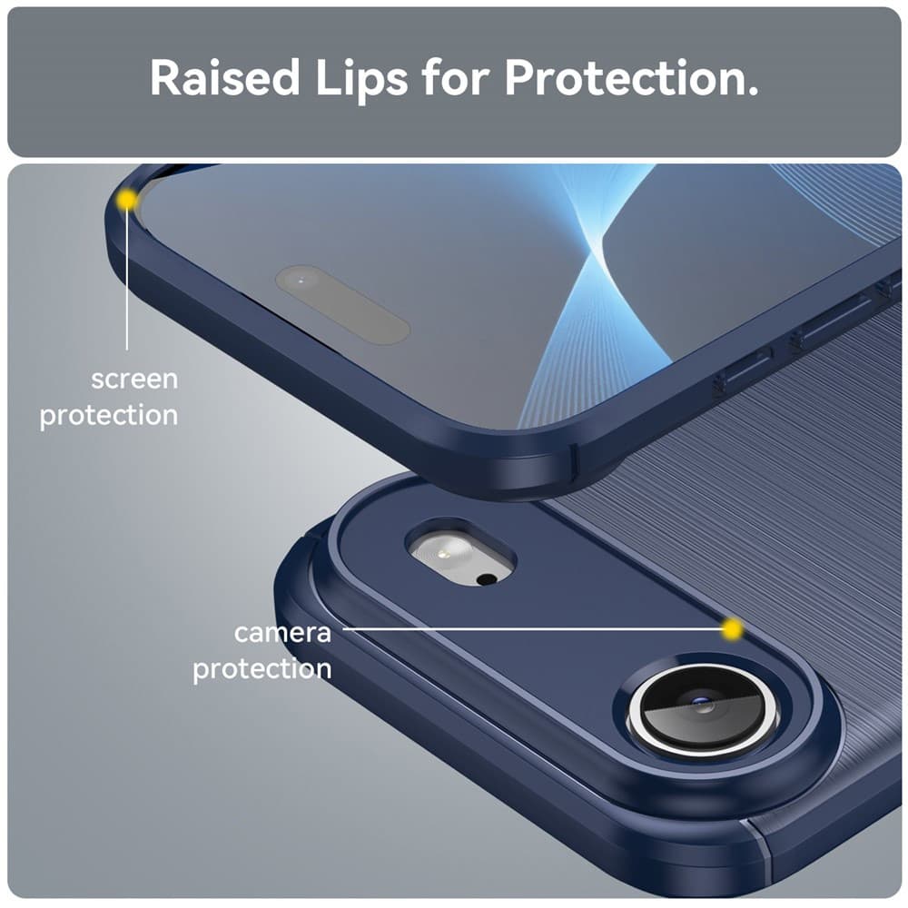 Techsuit Carbon Silicone pro iPhone 17 Air modrý - náhled 5