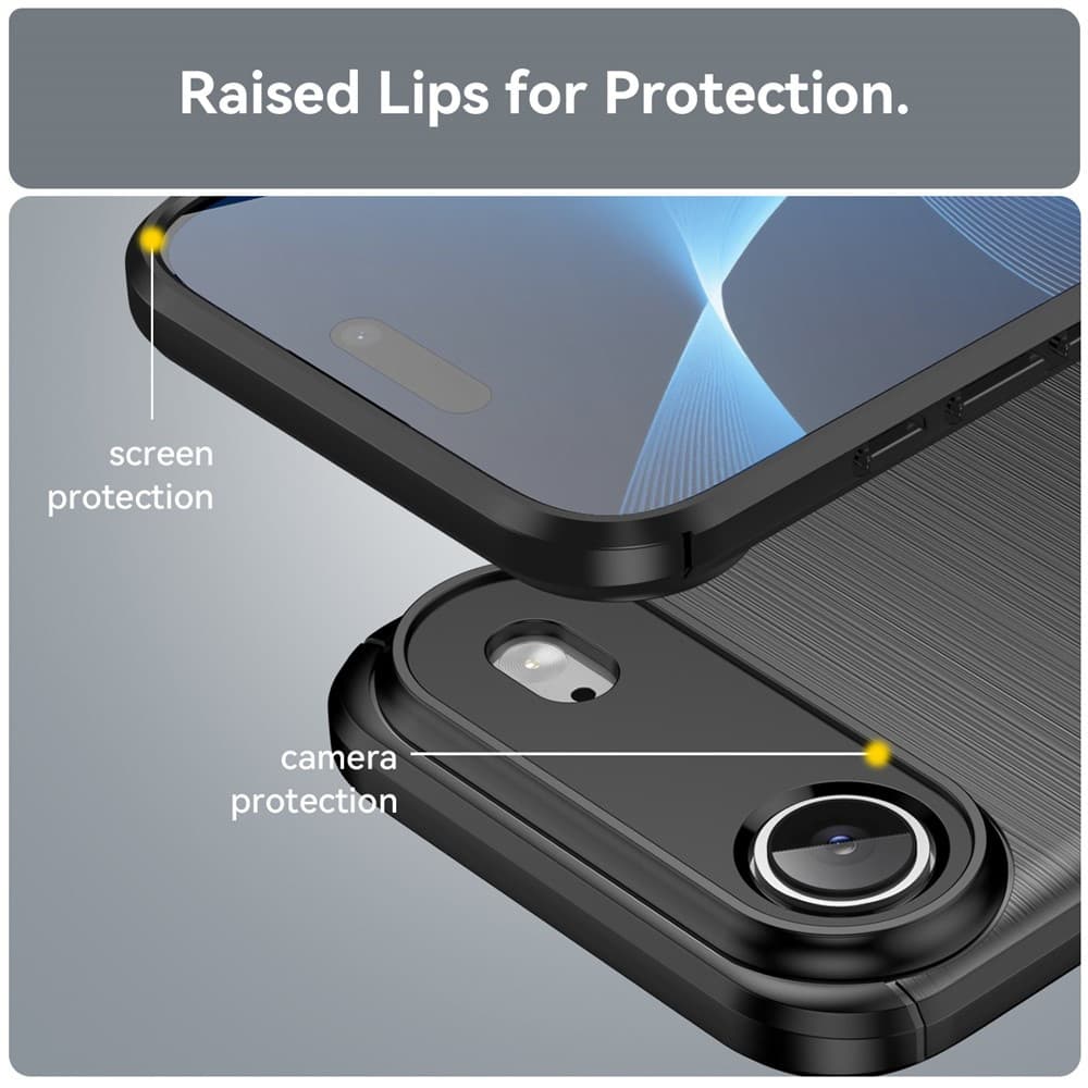 Techsuit Carbon Silicone pro iPhone 17 Air černý - náhled 5