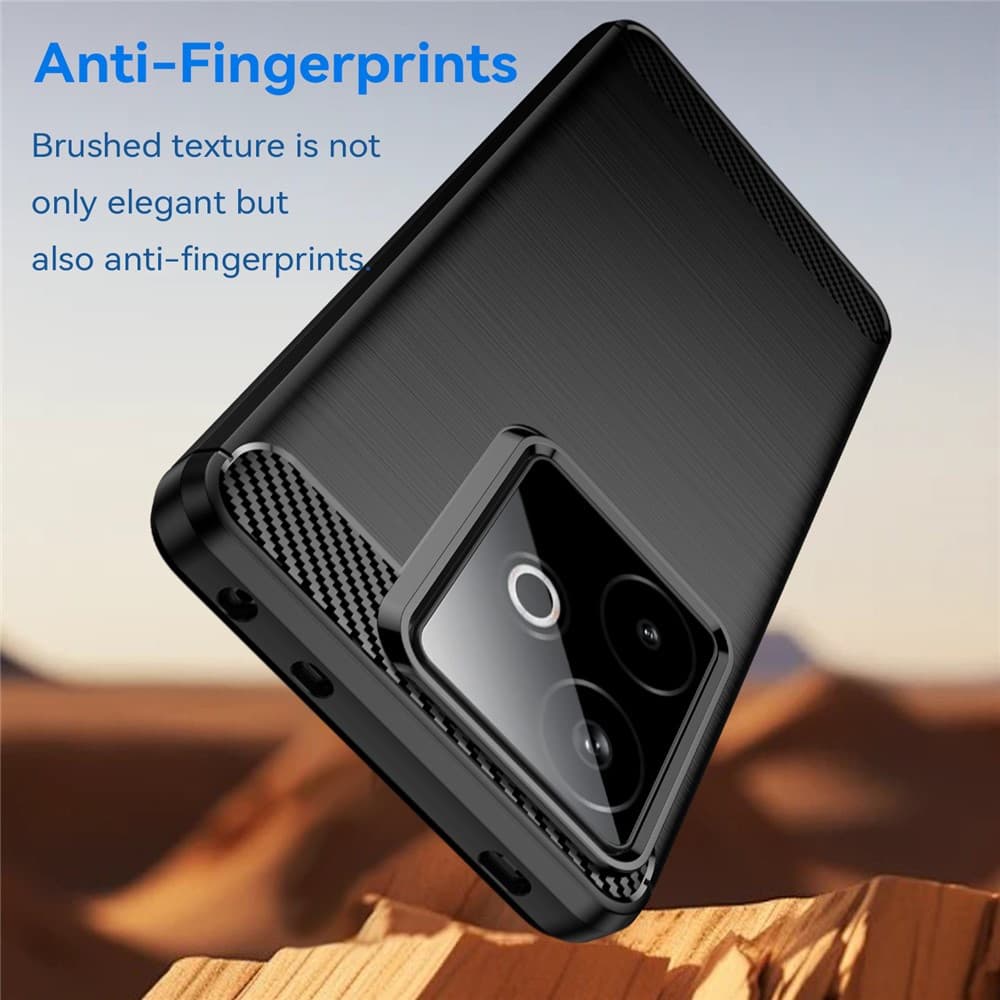 Pouzdro Techsuit Carbon Silicone pro Realme GT 7 černé - náhled 5
