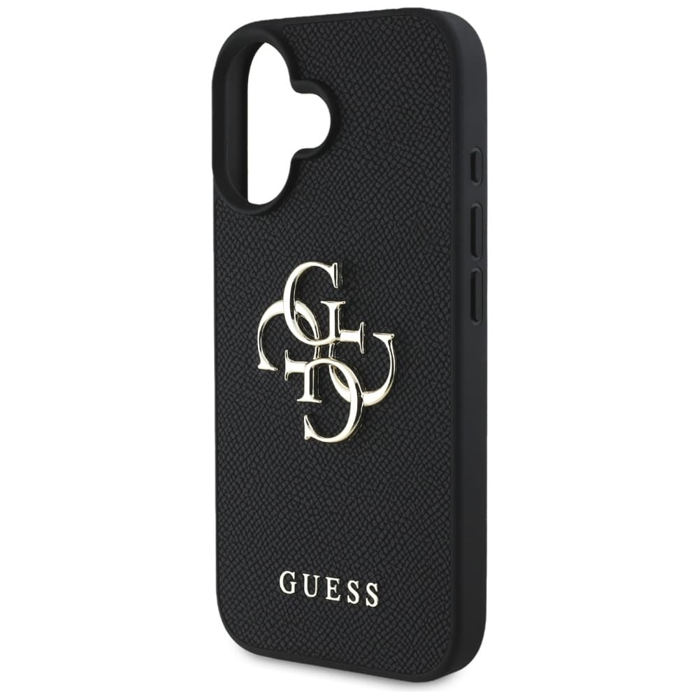 Guess Hardcase Grained Big 4G Logo Small Classic Logo iPhone 16 černá - náhled 5
